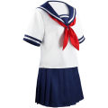 Game Yandere Cosplay Costume Ayano Aishi Uniform Chan JK School Women Outfit Sailor Suit T-shirt+Skirt Cosplay Gift. 