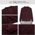 Middle-Aged and Elderly Men's Cardigan Sweater Autumn and Winter Thermal Sweater Dad Velvet Padded Thickened Coat Old Grandpa Men's Clothing. 