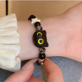 Cute Stone Black Cat Bracelet for Women Men Fashion Cartoon Animal Beaded Bracelets Handmade Fashion Girl Jewelry Gifts.