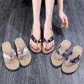 Internet Hot Sandals Flip-Flops Women's Summer Outdoor Flat Seaside Vacation Beach Shoes Women's Slippers Non-Slip Flip-Flop Sandals. 