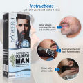 Black Beard Dye Cream With Comb Natural Black Beard Dye Shampoo Pure Plant-Based Instant Hair Dye Black Beard Shampoo For Men.