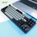 The new Acer OKW132 true mechanical keyboard wired blue switch 87 keys office typing game e-sports mixed light keyboard. 