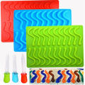 20PCS Creative Holes DIY Silicone Gummy Snake Worms Chocolate Mold Sugar Candy Jelly Molds Ice Tube Tray Mold Cake Decor Tools Conbo.