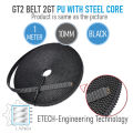 GT2-10mm Open Timing Belt Width 10mm GT2 belt PU With Steel Core Belt 2GT Timing Belt For Reprap 3D Printer Parts. 