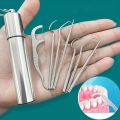 Portable Titanium Stainless Steel Portable Toothpicks Reusable Metal Toothpick.