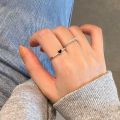 New Black Zircon Ring Set For Women. 