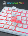 Wireless Keyboard and Mouse Combo RGB Backlit, Rechargeable Light Up Letters, Full-Size. 