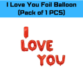 Red I Love You Foil Banner Balloons - Perfect Party Decoration- (Pack of 1 Pcs).
