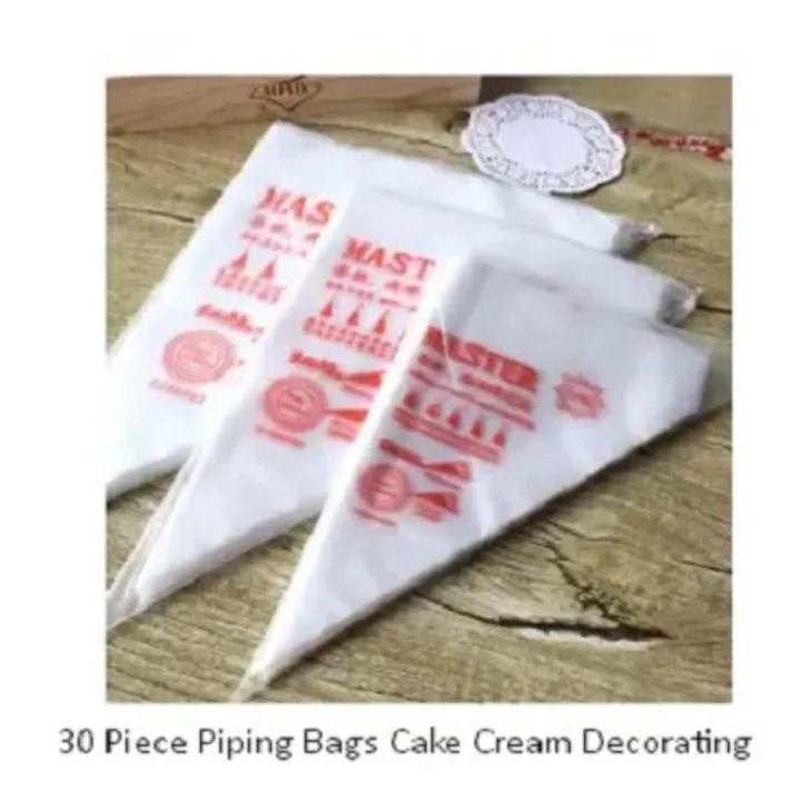 30 piece Plastic  Piping Bags Cake Cream Decorating