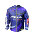 Fashionable Windbreaker or Dust coat for Biker. Motorcycle TVSS. Blue. 