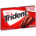 Trident Cinnamon Flavor Chewing Gum Full Box 12 Pack - - 14 stick. 