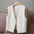 Women Vest Slim Fit Waistcoat Stylish Summer Women's Vest Shorts Set for Office Wear V Neck Waistcoat with High for Professional. 