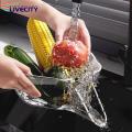Quick Drainage Strainer Large Capacity Multi-functional Kitchen Sink Colander with Handle Bpa Free Food Drainer Fruit Rinser for Multi-functional Drain Basket.