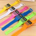 Waterproof Electronic Colorful Silicone Calculator Watch Boy or Girl Student Learning Watch Counting Tools Watch Clock Relojes. 