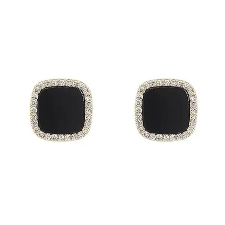 Female Ear Stud Sweet Geometry Button Stud Ear Ring