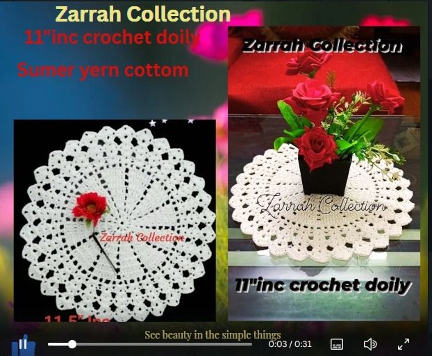 Unique%20Design,%20Crochet%20Doily%20Plate%20mat%20Round%2011"+Inc%20and%20more%20Attractive%20Useful%20-%20Image%202