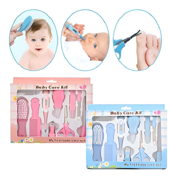 10 Piece Baby /Kid Care Kit / Cleaning and Grooming Kit Blue