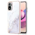 Casing for Xiaomi Redmi Note 10 4G / Note 10S Ultra-Thin Marble Pattern Hybrid Hard Back Soft TPU Bumper Protective Case Cover.
