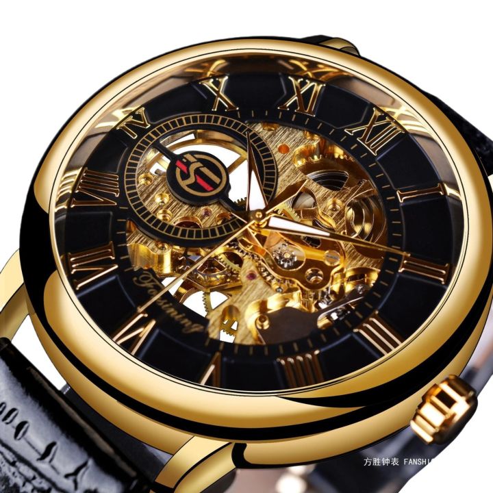 FORSINING%20Fucini%20Fashion%20Retro%20Manual%20Mechanical%20Watch%20Men's%20Hollow%20Luminous%20Waterproof%20Leather%20Belt%20Mechanical%20Watch%20-%20Image%205