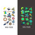 Luminous Tattoo Sticker Children Arm Face Glowing Tattoo Children Body Art Tattoo Dinosaur Pirate Unicorn Mermaid Tattoo Cartoon. 