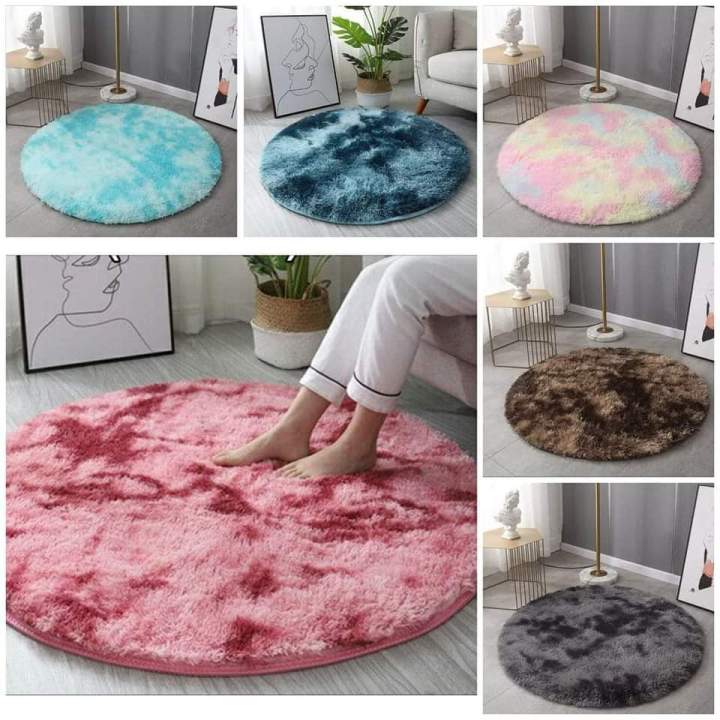 60cm Round Rug Mat Fluffy White Carpets For Living Room Soft Home Decor Bedroom Room Decoration Salon Thick Pile Rug