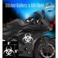 Biohazard Symbol > Bike Sticker > Usable For all Bike Windshield, Tank, Body Kit ( Waterproof & Premium quality)/ Sticker Gallery & Gift Shop. 