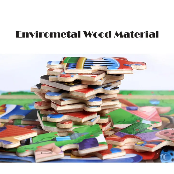 New%2020%20Piece%20Wooden%203d%20Puzzle%20Cartoon%20Animal%20Vehicle%20Jigsaw%20Puzzle%20Montessori%20Educational%20Toys%20For%20Kids%20Baby%201%202%203%20Years%20-%20Image%205