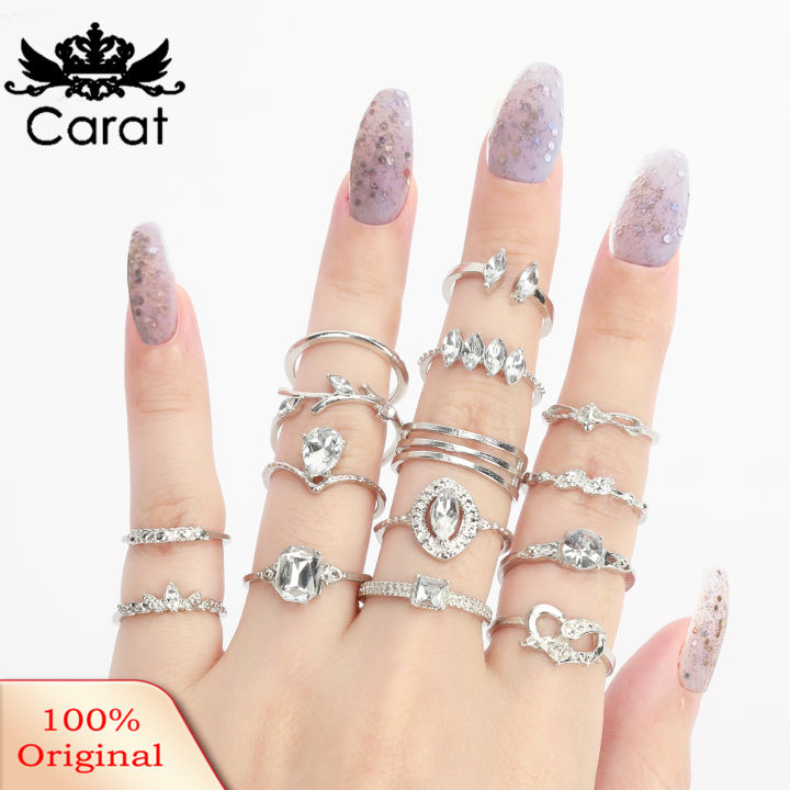 Carat 15-Piece Carat Women's Ring - Bohemian Style Open Ring