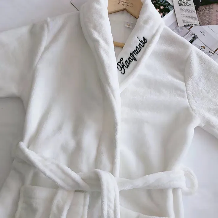 Coral%20Velvet%20Pajamas%20Women's%20Nightgown%20Autumn%20and%20Winter%20Long%20Thickened%20Flannel%20Bathrobe%20Outerwear%20Nightgown%20High-Profile%20Figure%20-%20Image%203