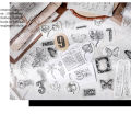 Sweet Journal Clear Silicone Stamp Butterfly Flower Letters Style Transparent Stamps for DIY Scrapbooking Photo Album Cards Handmade Paper Craft Decoration. 