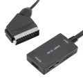 SCART to HDMI Converter with HDMI Cable HD Adapter 720P 1080P Video Audio Converter Adapte for TV Monitor Projector.