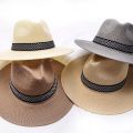 Farmer's Straw Hat Cuban Cap Panama Hat Short Brim Fedora Hat Sun Hat Summer Straw Jazz Hat Unisex Casual.