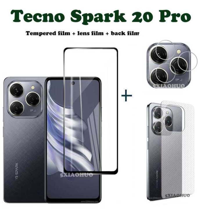 Tecno%20Spark%2020%20Pro%20Tempered%20Glass%20Tecno%20Spark%2020C%20Screen%20Protector%20Tecno%20Spark%2020%20Full%20Cover%20Screen%20Matte%20Privacy%20Glass%203In1%20Carbon%20fiber%20back%20film%20-%20Image%203