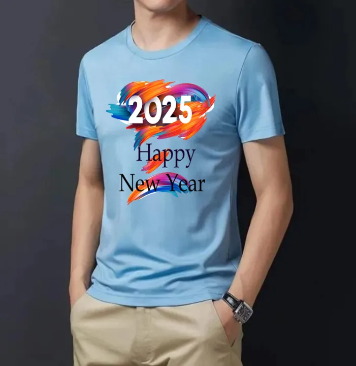 HAPPY%20NEW%20YEAR%202025%20New%20Design%20Casual%20Half%20Sleeve%20T-Shirt%20For%20Men's%20-%20Image%203