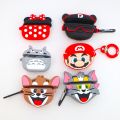 Only Cover Airpods Pro & Pro 2nd Gen Premium Earbuds Protective Cover Tom and Jerry, Super mario, Micky mouse, black dog airpod pro soft silicon case. 