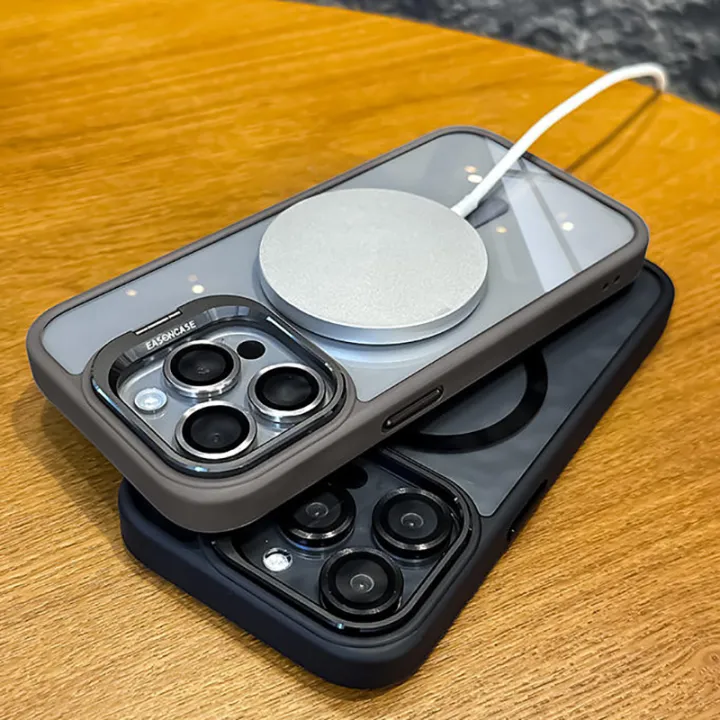 Acrylic%20Phone%20Case%20For%20iPhone%2015%2014%2013%2012%2011%20Pro%20Max%20Plus%20Magnetic%20For%20Magsafe%20Shockproof%20Clear%20Lens%20Standing%20Cover%20-%20Image%205
