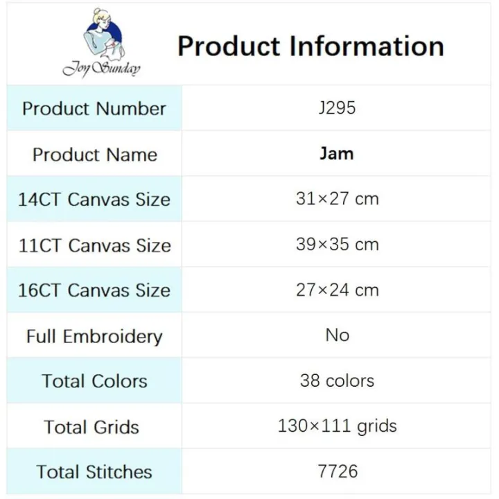 Jam%20Still%20Life%20Patterns%20Cross%20Stitch%20Kits%20Aida%2014ct%2016ct%2011ct%20White%20Canvas%20Printed%20Embroidery%20Sewing%20Kit%20DIY%20Needlework%20Crafts%20-%20Image%202