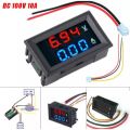 0.28 inch Mini Digital Voltmeter Ammeter DC 100V 10A Panel Amp Volt Current Meter Tester 0.28 Inch Blue Red Dual LED Display. 