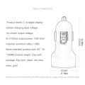 【FUPANG】3.1A USB car charger with LED display phone chargers.