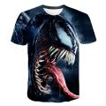 Marvel Boys Clothes 2023 New Kids Summer Venom Print Boy Short Sleeve T-shirt 3D Print T Shirt Casual Breathable Funny T Shirts. 