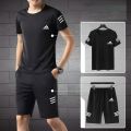 Black new Summer Combo T-Shirt & Pant for Boy. 