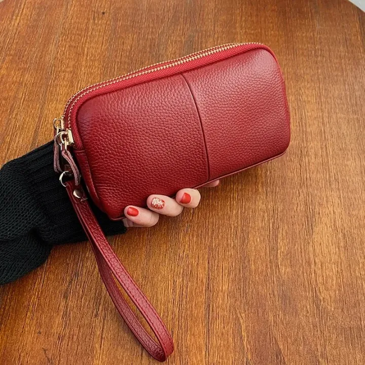 Genuine%20Leather%20Women's%20Handbag%202023%20New%20Zipper%20Fashion%20Trend%20Grab%20Bag%20Wholesale%20Top%20Layer%20Cowhide%20Simple%20Wallet%20Crossbody%20Bag%20-%20Image%203