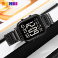 SKMEI Genuine Men's Electric Watch Life Waterproof Stainless Steel Watch Clock EL Luminous Countdown Double Time 2259. 