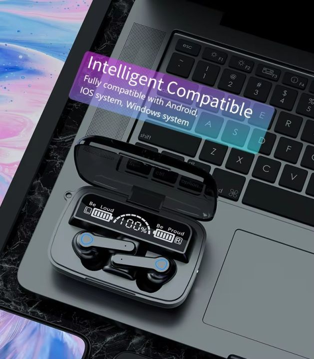 "M19%20TWS%20Bluetooth%20Earbuds%20M19%20TWS%20Bluetooth%20Earbuds%20Touch%20Control%20Wireless%20Bluetooth%205.1%20Headphones%20With%20Microphone%20Waterproof%20Earbuds%20Headsets"%20-%20Image%206