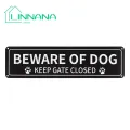 Keep Gate Closed Sign Beware of Dog Sign. 