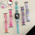 New Kawaii Sanrio Cartoon Hello Kitty Apple Watch Strap Cute My Melody Kuromi 3D Print IWatch Full Range Replacement Girl Gifts. 