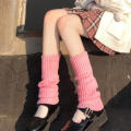 【The-Best】 Winter Leg Warmers Fluffy Goth Gyaru Y2k Accessories Gothic Lolita Knit Socks Women Legs Warm Ladi Sock Gothic Style Legging. 