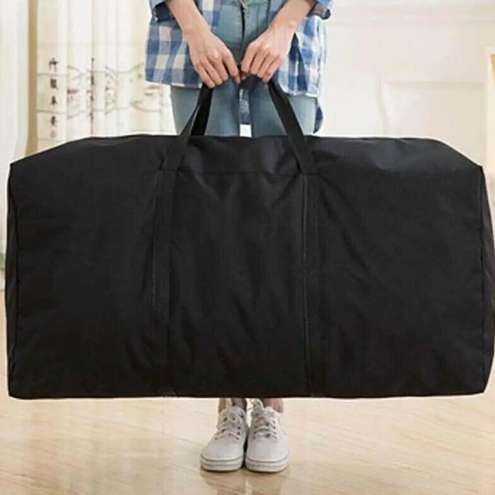 Large Capacity Folding Duffle Bag Travel Clothes Storage Bags Zipper Oxford Weekend Bag Thin Portable Moving Luggage Bag