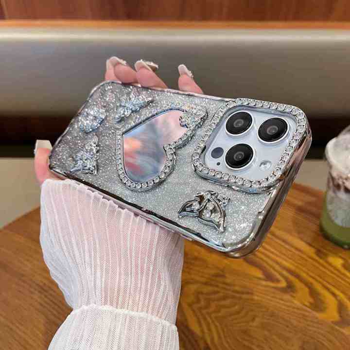 HODON%20Gradient%20Glitter%20Butterfly%20Diamond%20Phone%20Case%20For%20iPhone%2016%2014%2012%2013%2015%20Pro%20Max%2014%2015%2016%20Plus%2011%20Cases%20Luxury%20Love%20Heart%20Rhinestones%20Make%20Up%20Mirror%20Back%20Cover%20-%20Image%202