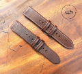 New Leather Watchband Wrist Strap 20mm 22mm 24mm With Silver Stainless Steel Buckle.